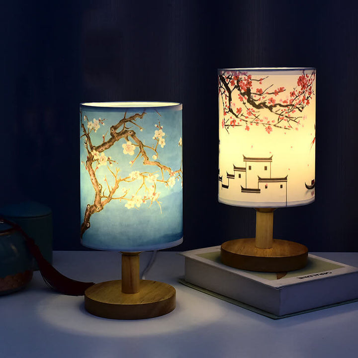 Lampa biurkowa LED z drewna – naturalna elegancja, miękkie światło