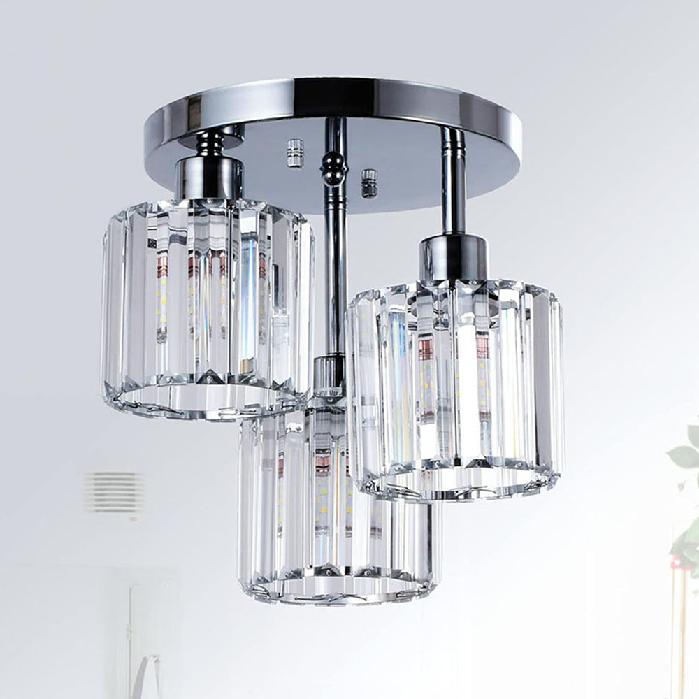 Elegancka Nowoczesna Kryształowa Lampa Sufitowa