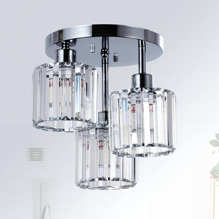 Elegancka Nowoczesna Kryształowa Lampa Sufitowa