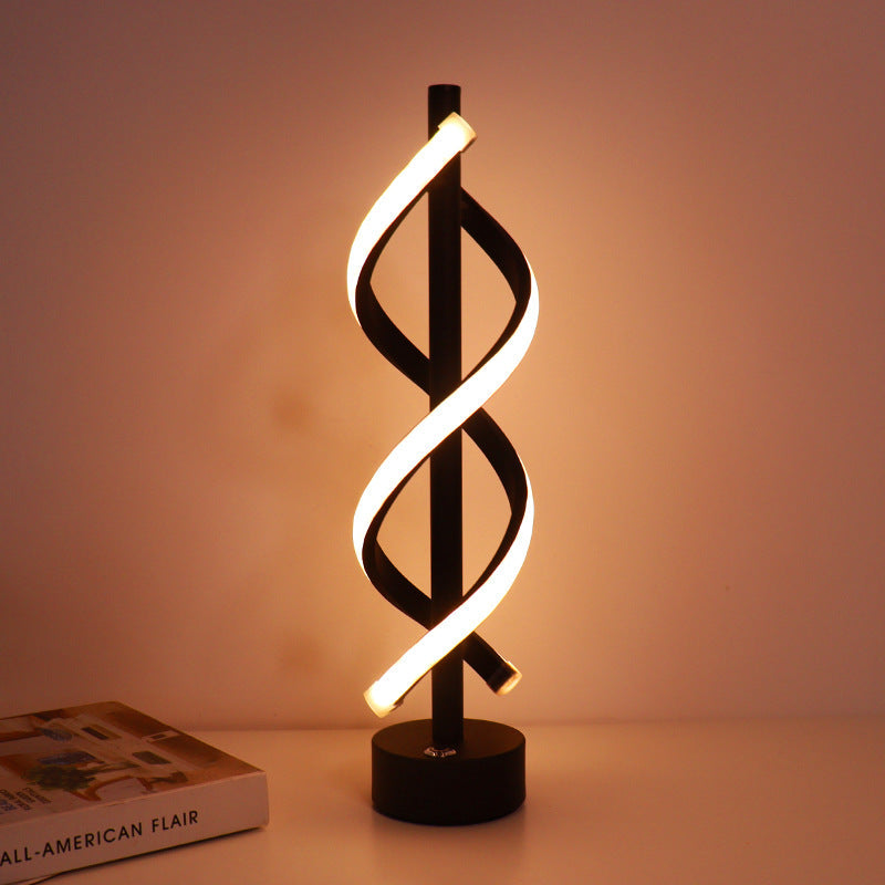 Nordycka podwójna spiralna lampa LED – nowoczesny design z żelaza