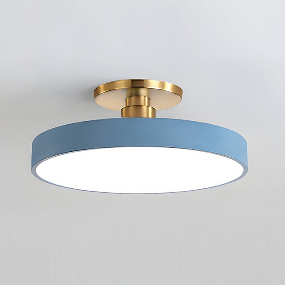 Lampa sufitowa Flush Round | Nowoczesna armatura LED | Miękkie światło | Metal i akryl