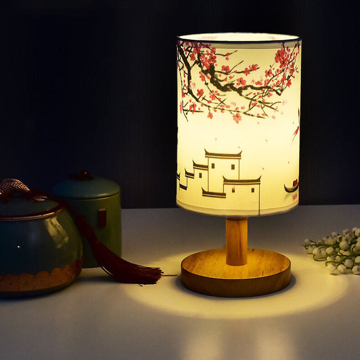 Lampa biurkowa LED z drewna – naturalna elegancja, miękkie światło