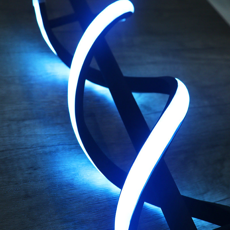 Nordycka podwójna spiralna lampa LED – nowoczesny design z żelaza