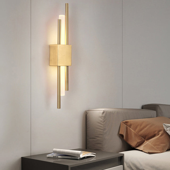 Stylowa Lampa Ścienna | 19.7″ | Żelazo Akryl | Lampa Ścienna LED | Przełącznik 3‑Kolorowy | Brick by Brick