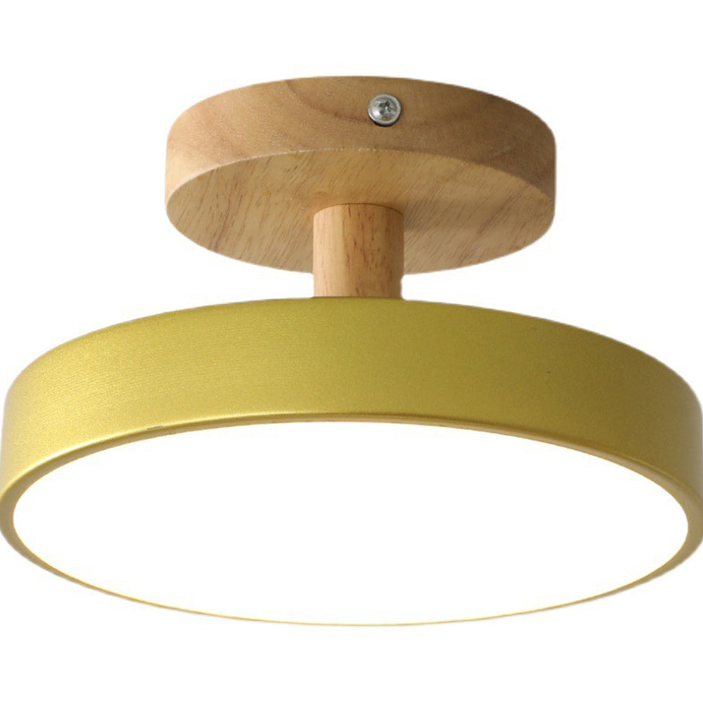 Nowoczesna Lampa Sufitowa LED z Drewna