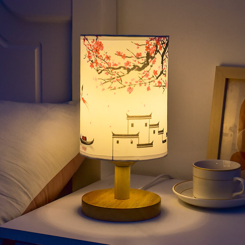 Lampa biurkowa LED z drewna – naturalna elegancja, miękkie światło