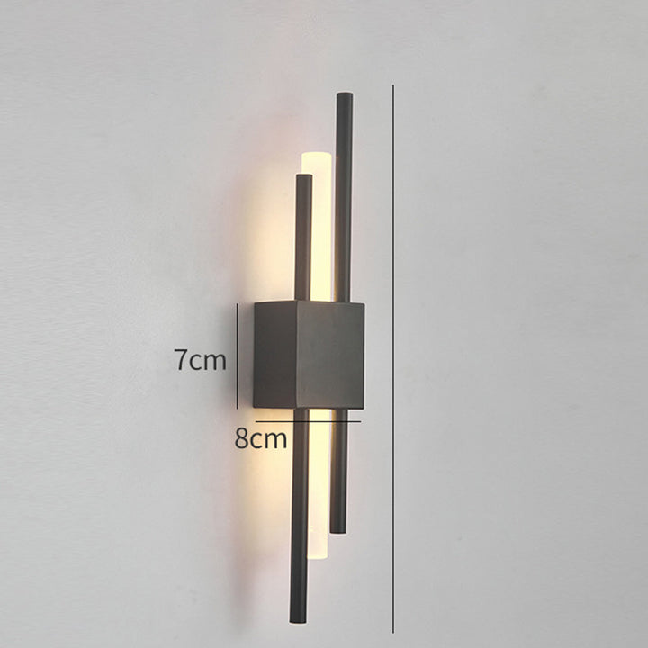 Stylowa Lampa Ścienna | 19.7″ | Żelazo Akryl | Lampa Ścienna LED | Przełącznik 3‑Kolorowy | Brick by Brick
