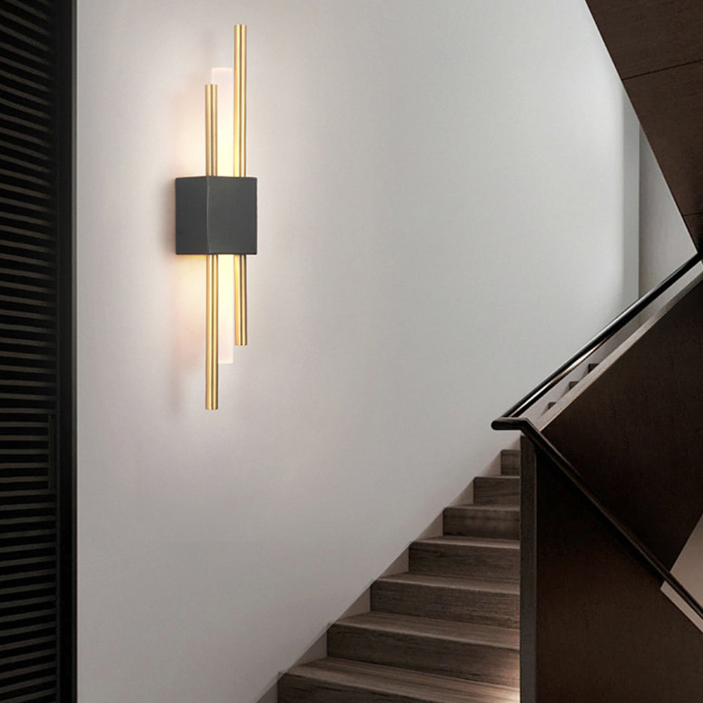 Stylowa Lampa Ścienna | 19.7″ | Żelazo Akryl | Lampa Ścienna LED | Przełącznik 3‑Kolorowy | Brick by Brick