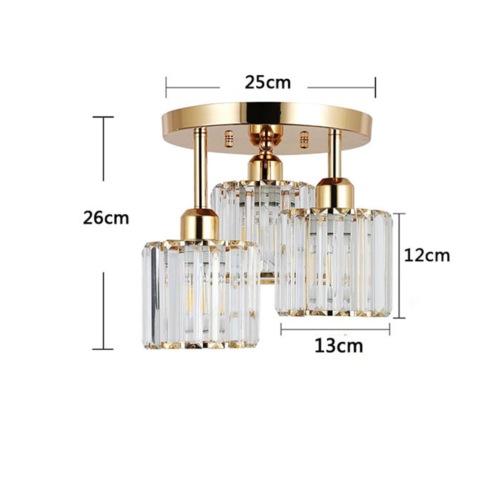 Elegancka Nowoczesna Kryształowa Lampa Sufitowa