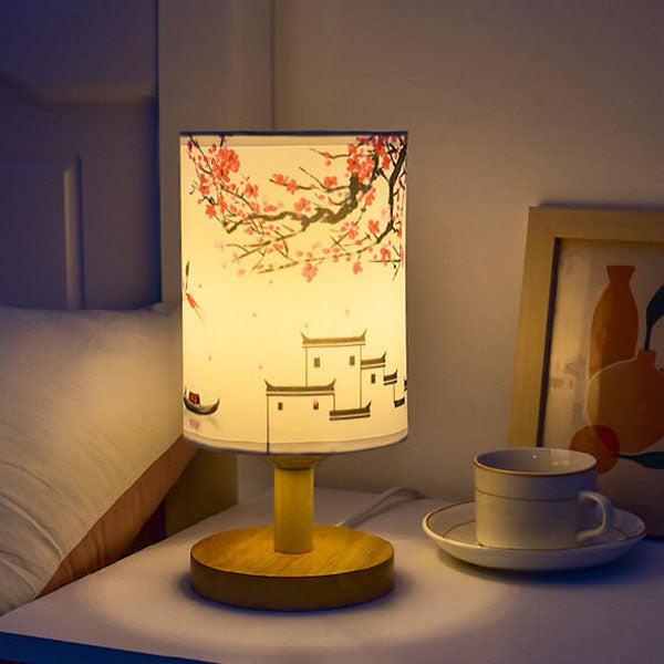 Lampa biurkowa LED z drewna – naturalna elegancja, miękkie światło