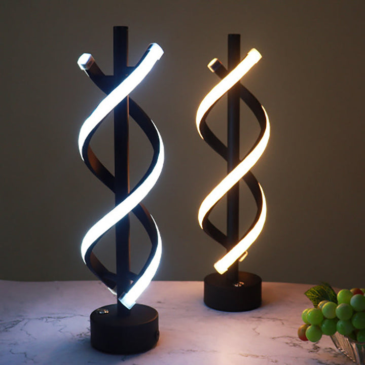 Nordycka podwójna spiralna lampa LED – nowoczesny design z żelaza