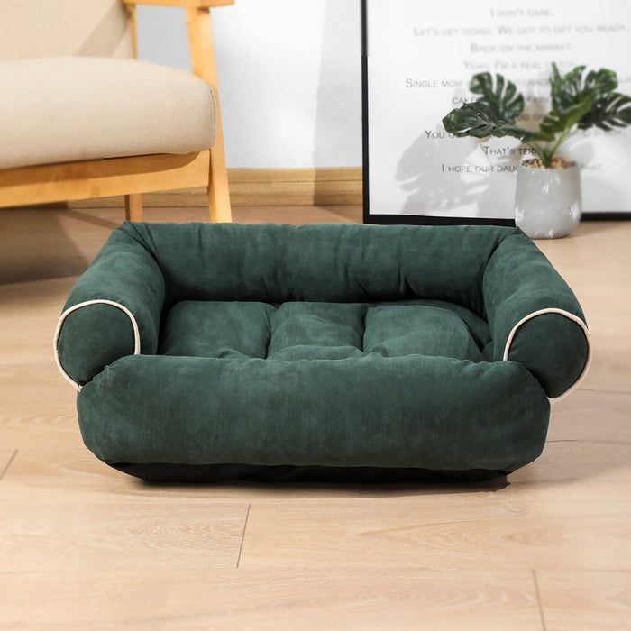 Domvia Sofa dla psa z podłokietnikami i miękkim pluszem