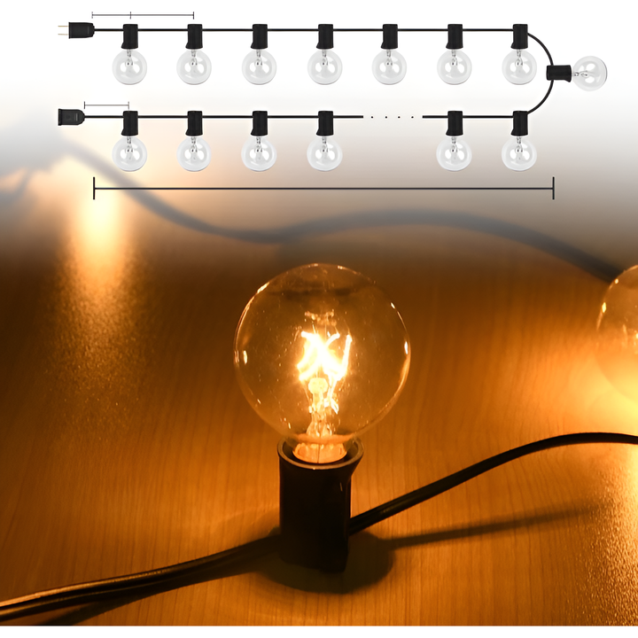FairyFlicker String Lights - Luksusowe oświetlenie tarasowe z wodoodporną ochroną