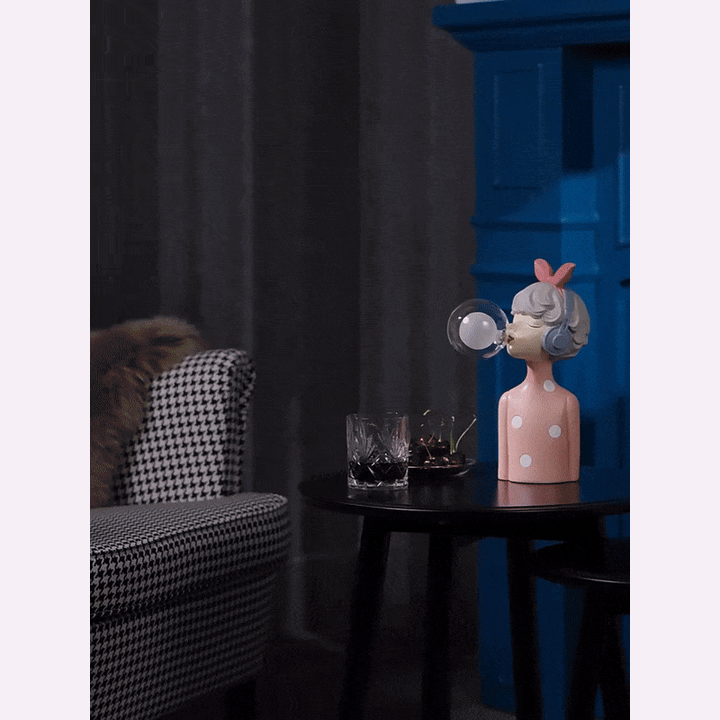 Nocna lampa z efektem bąbelków – USB Bubble Girl Ornament do stworzenia przytulnego domu