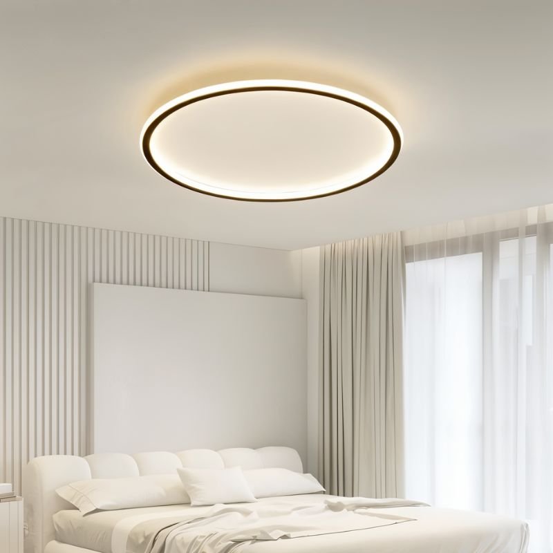 Ultra-cienka nowoczesna lampa sufitowa | LED do niskich sufitów | Okrągła i ściemniana