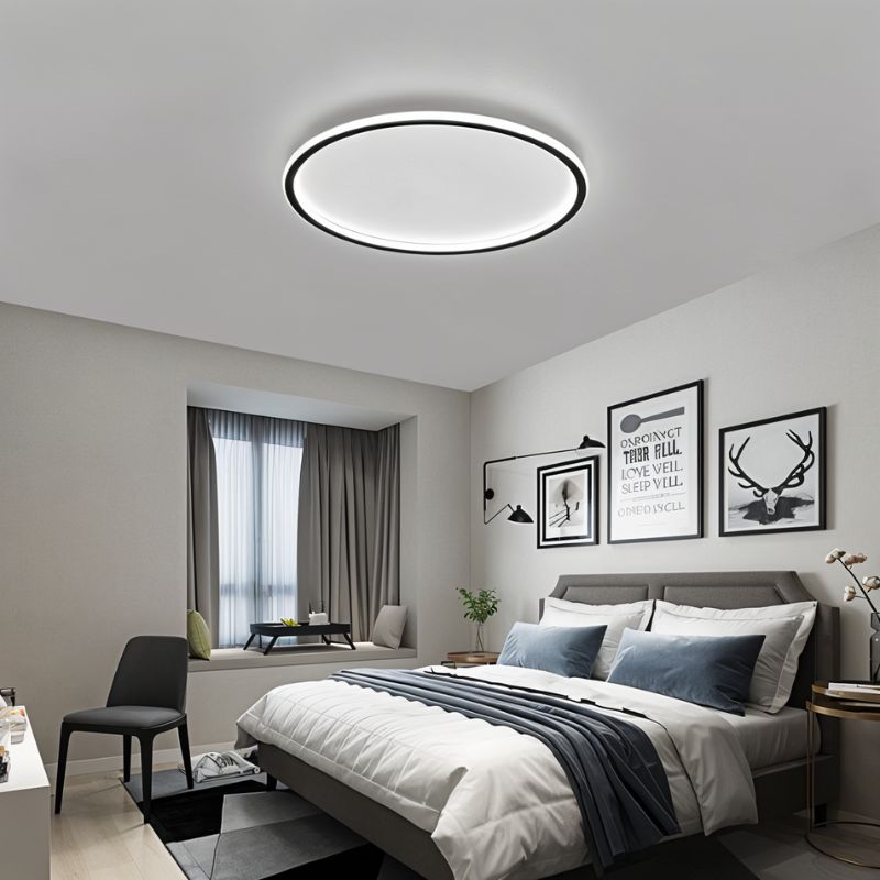 Ultra-cienka nowoczesna lampa sufitowa | LED do niskich sufitów | Okrągła i ściemniana