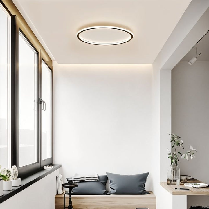 Ultra-cienka nowoczesna lampa sufitowa | LED do niskich sufitów | Okrągła i ściemniana