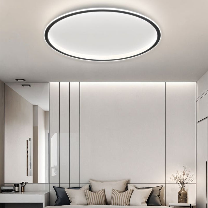 Ultra-cienka nowoczesna lampa sufitowa | LED do niskich sufitów | Okrągła i ściemniana