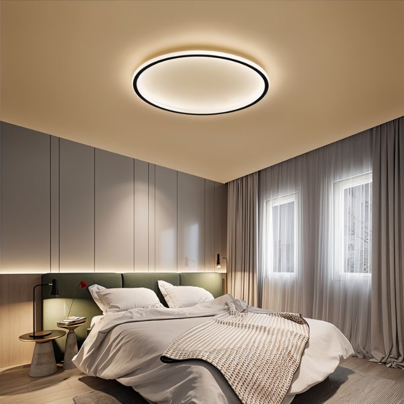 Ultra-cienka nowoczesna lampa sufitowa | LED do niskich sufitów | Okrągła i ściemniana