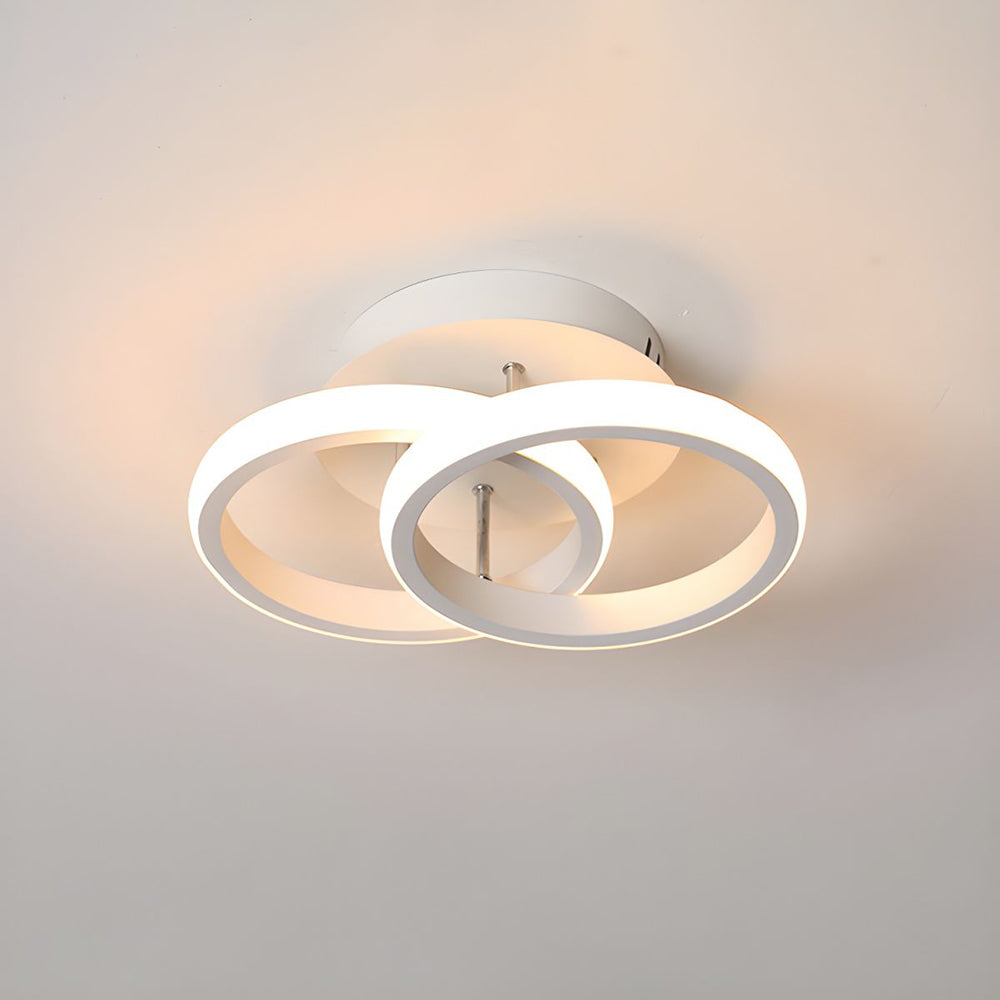 Lampa sufitowa z LED Czarna metalowa rama