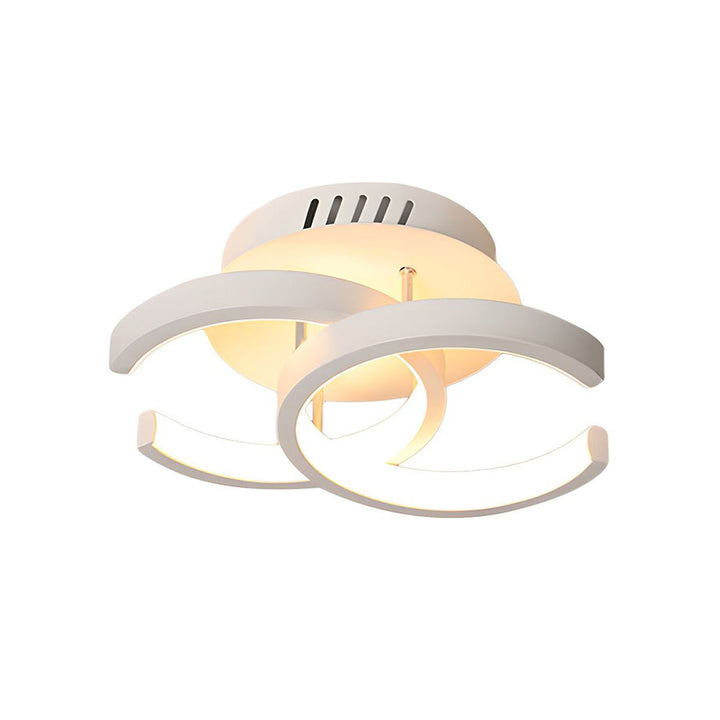 Lampa sufitowa z LED Czarna metalowa rama