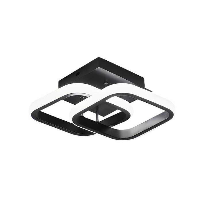 Lampa sufitowa z LED Czarna metalowa rama