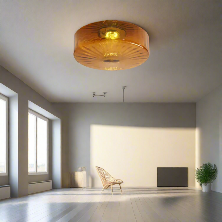 RadiantAura – Lampa sufitowa Solstråle ze szkła dla eleganckiego oświetlenia i stylowego wnętrza