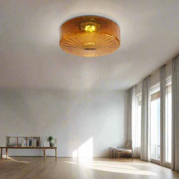 RadiantAura – Lampa sufitowa Solstråle ze szkła dla eleganckiego oświetlenia i stylowego wnętrza