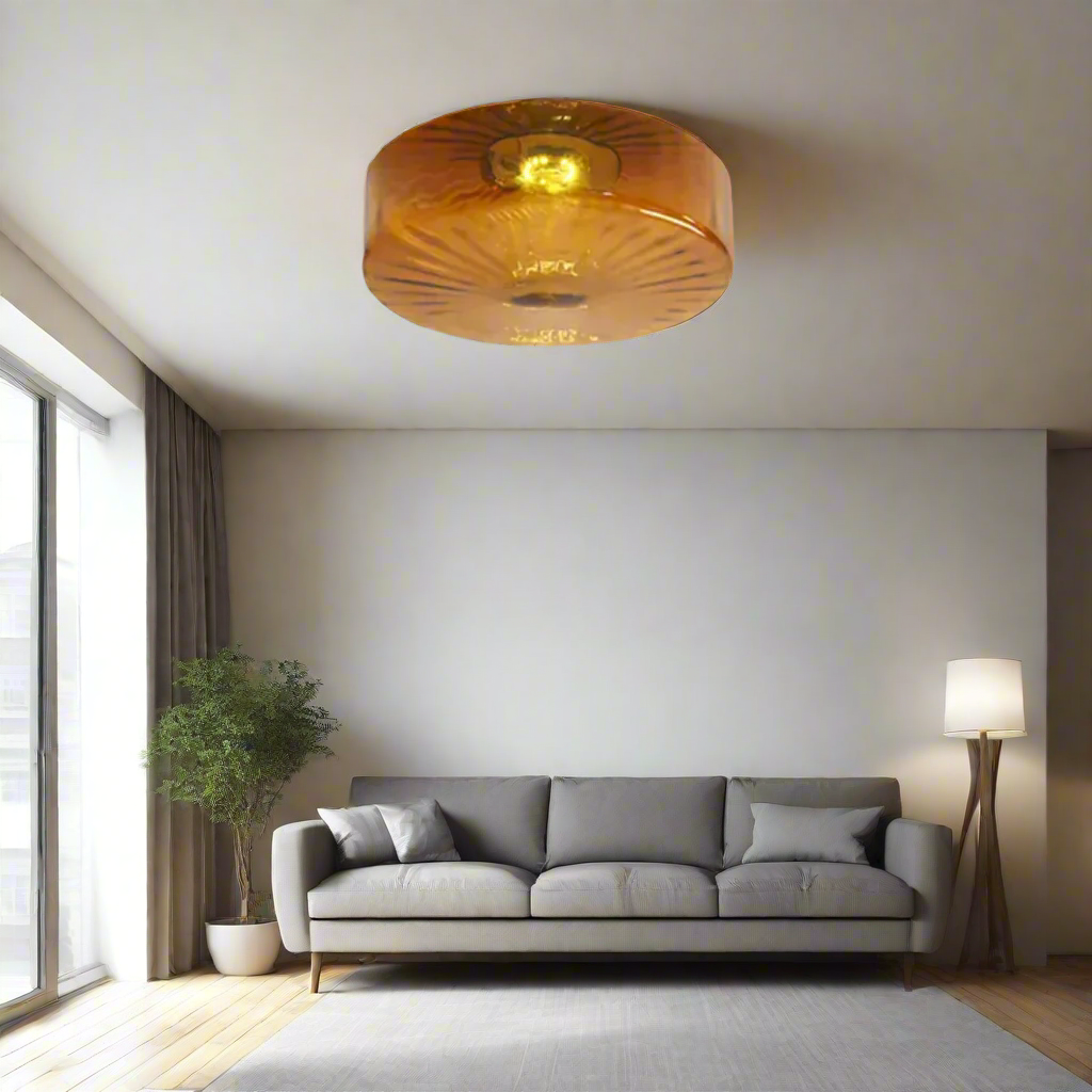 RadiantAura – Lampa sufitowa Solstråle ze szkła dla eleganckiego oświetlenia i stylowego wnętrza