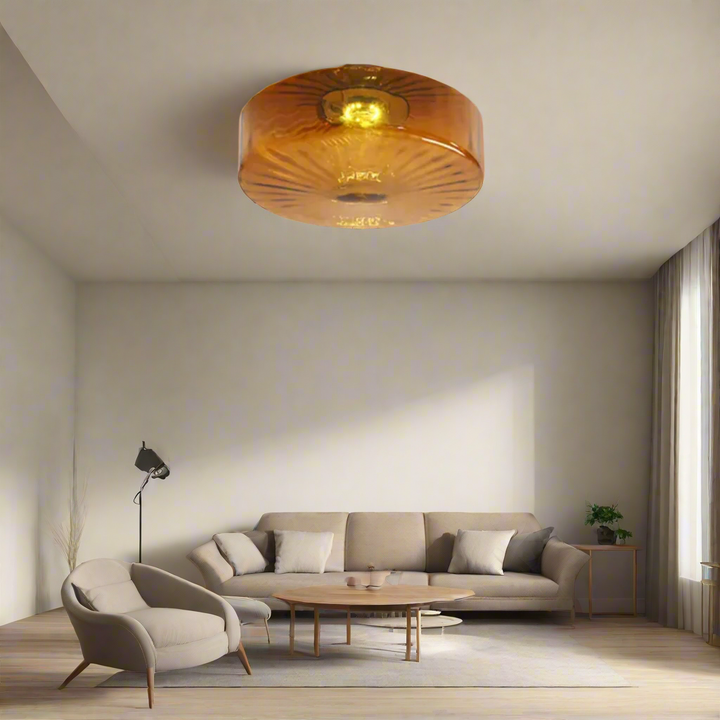 RadiantAura – Lampa sufitowa Solstråle ze szkła dla eleganckiego oświetlenia i stylowego wnętrza
