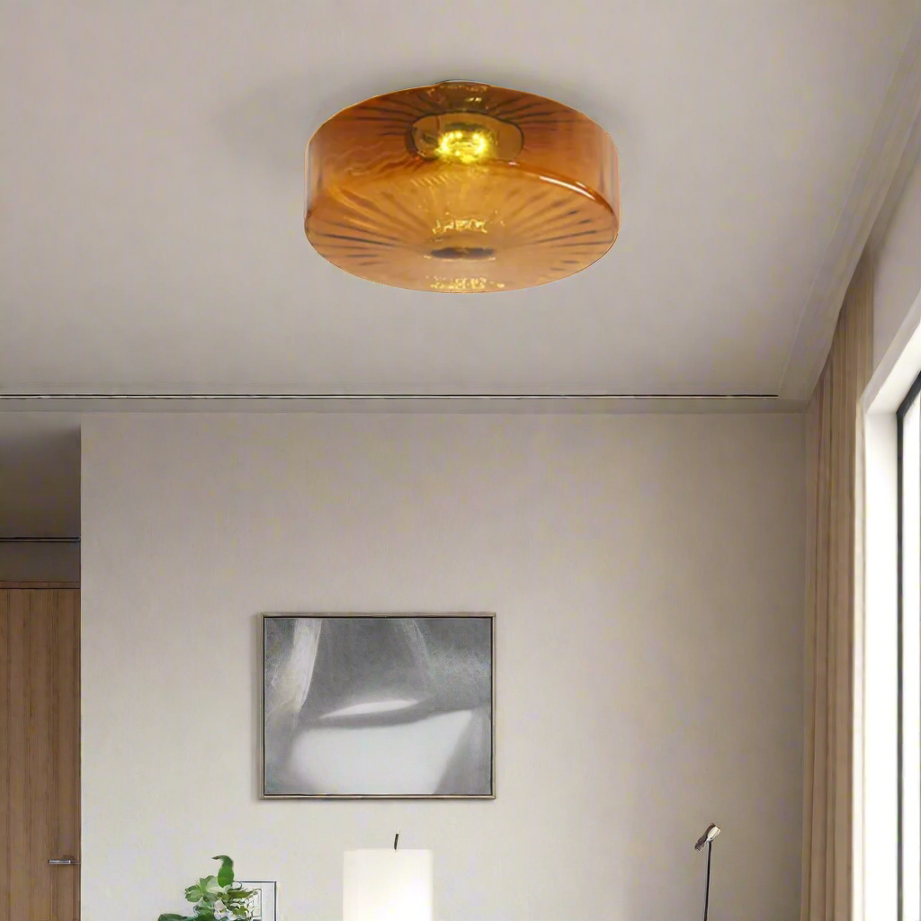 RadiantAura – Lampa sufitowa Solstråle ze szkła dla eleganckiego oświetlenia i stylowego wnętrza