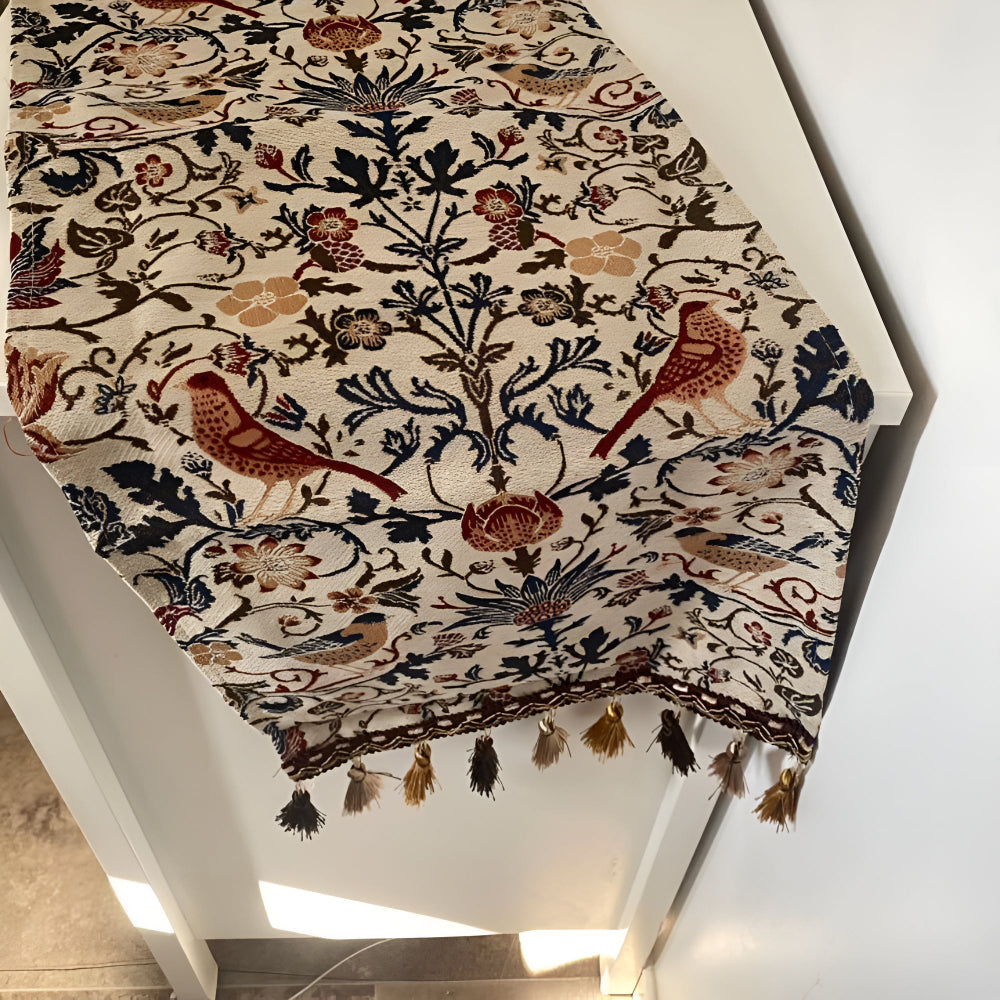 Vintage Kwiatowy &amp; Ptaszy Jacquard Duklopp