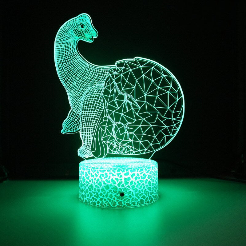 3D LED Lampa Dinozaur