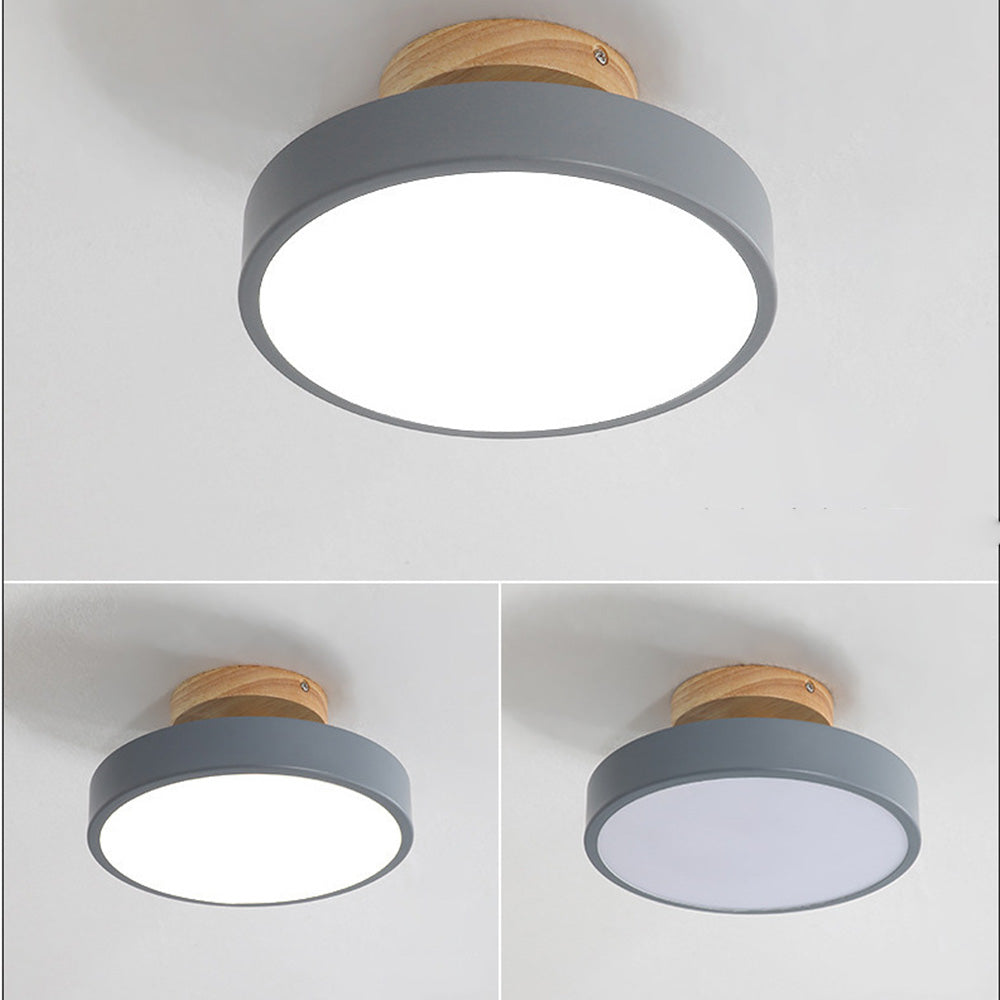 Lampa sufitowa LED z drewna