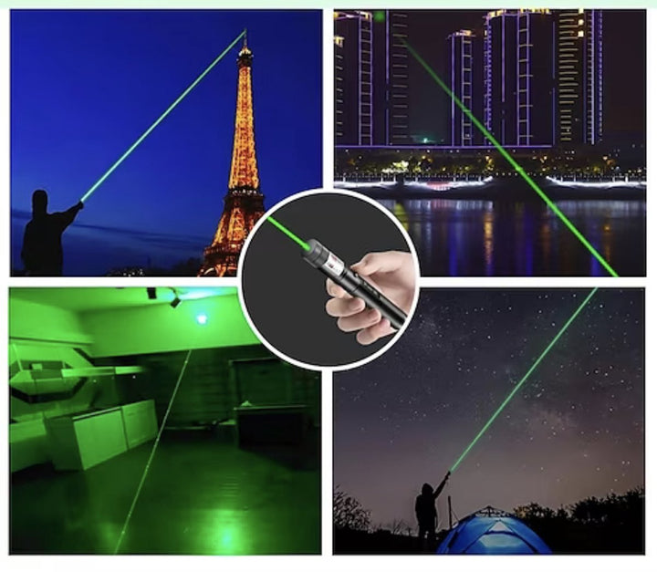 Ładowalny wskaźnik laserowy zielony USB metalowy długopis