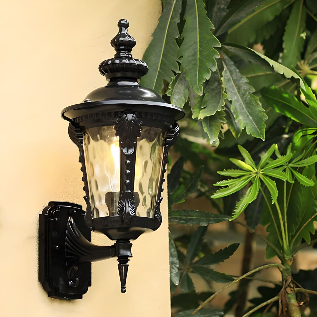Zewnętrzna Lampa Ścienna Vintage ze Szkła