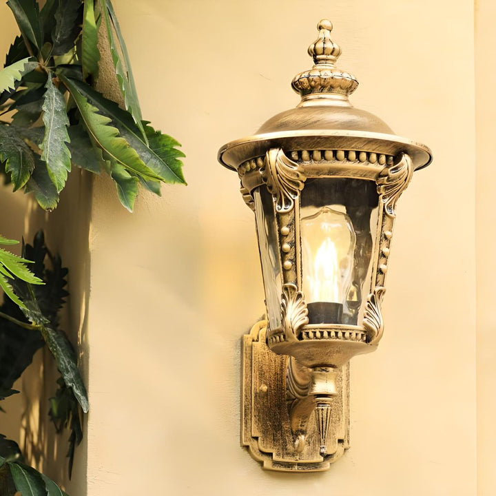 Zewnętrzna Lampa Ścienna Vintage ze Szkła