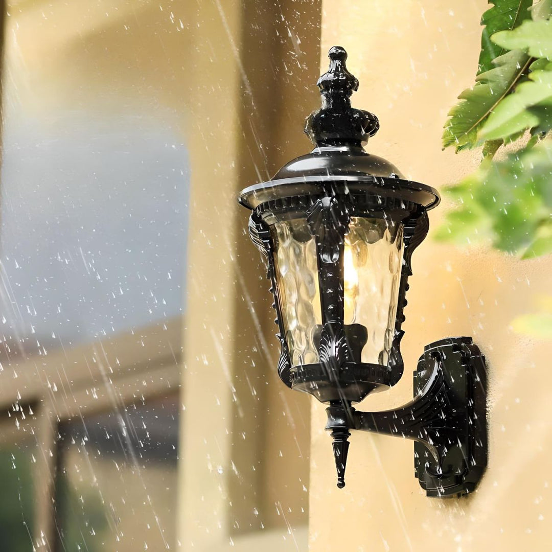 Zewnętrzna Lampa Ścienna Vintage ze Szkła