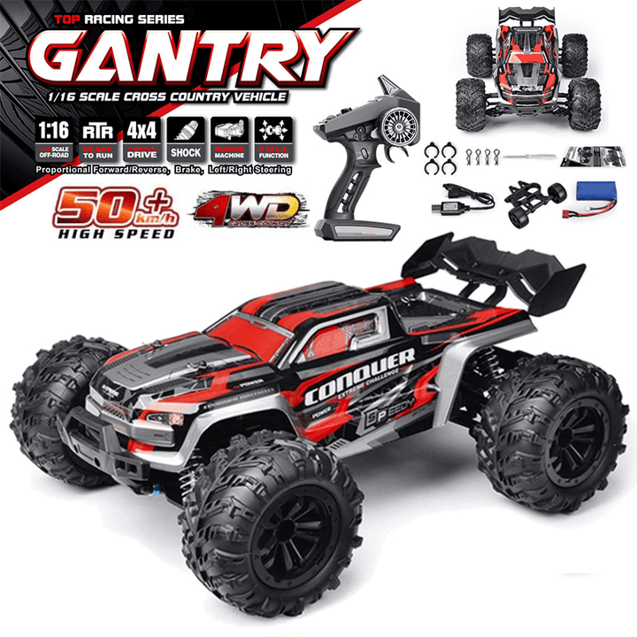 1:16 RC-Samochód 50km/h – 4x4 Monster Truck terenowy z 4WD i zdalnym sterowaniem 2.4G