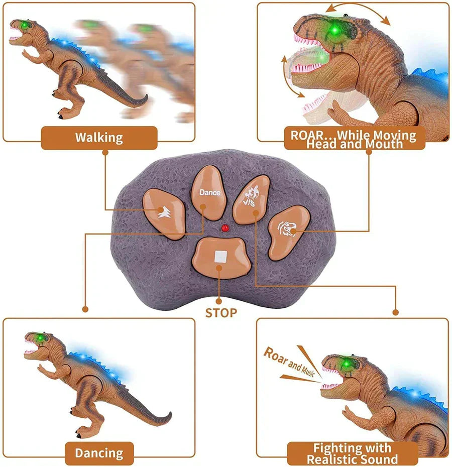 Zdalnie Sterowany T-Rex Dinozaur z Lampą LED
