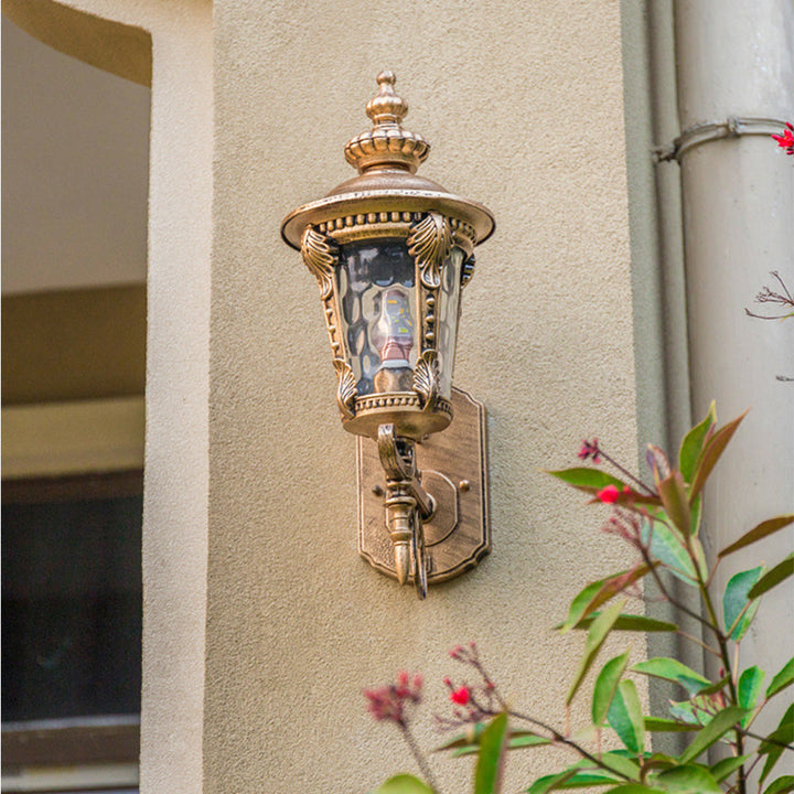 Zewnętrzna Lampa Ścienna Vintage ze Szkła