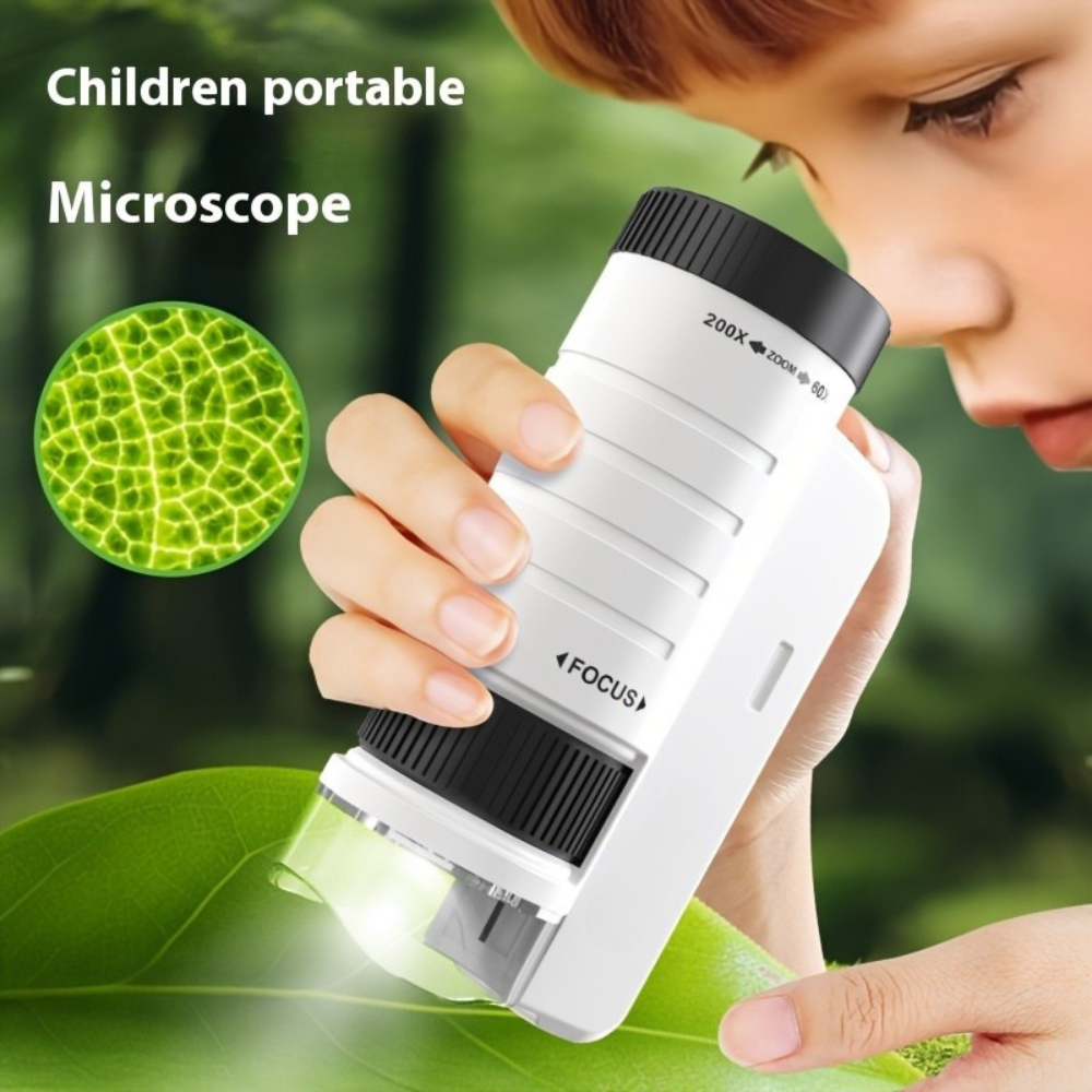 Mini Mikroskop z Lampą LED dla Dzieci