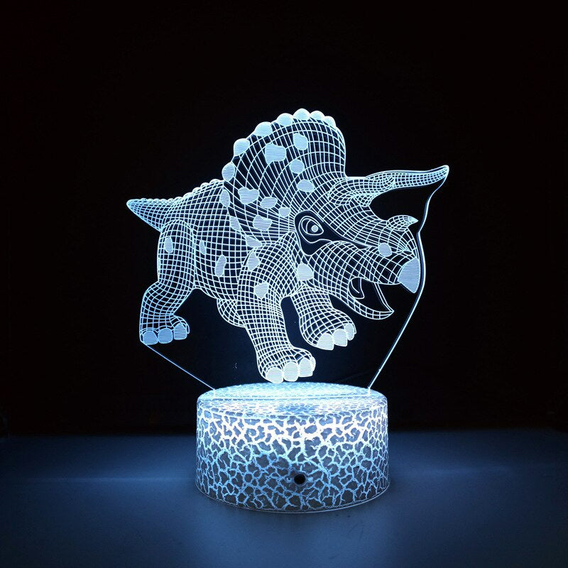 3D LED Lampa Dinozaur