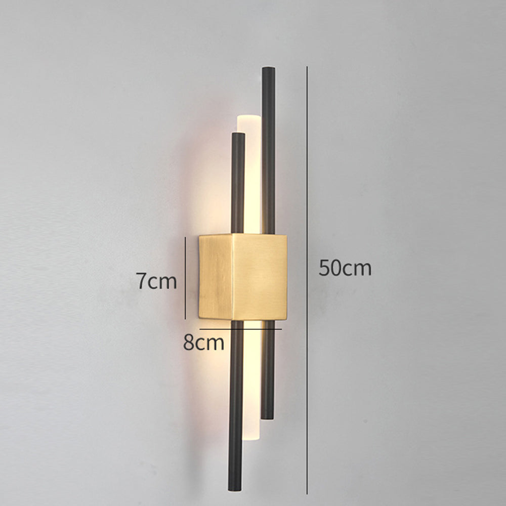 Stylowa Lampa Ścienna | 19.7″ | Żelazo Akryl | Lampa Ścienna LED | Przełącznik 3‑Kolorowy | Brick by Brick