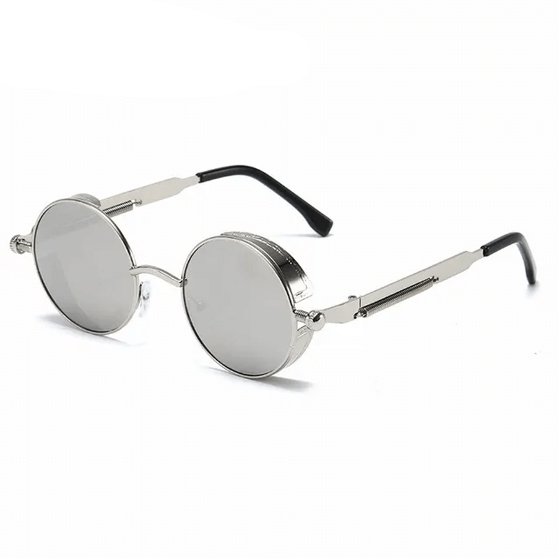 Metalowe okulary przeciwsłoneczne w stylu steampunk
