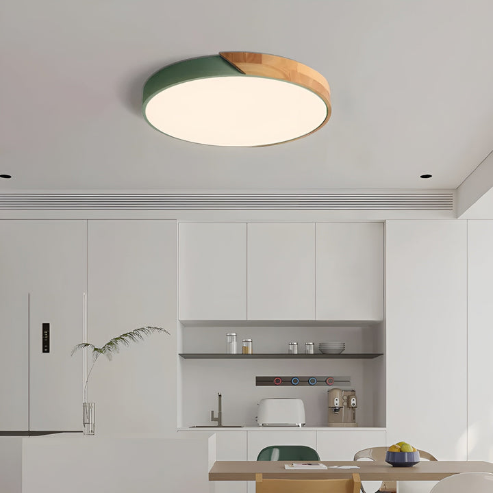 Lampa sufitowa LED z drewna – Skandynawski design | Ciepłe światło do salonu
