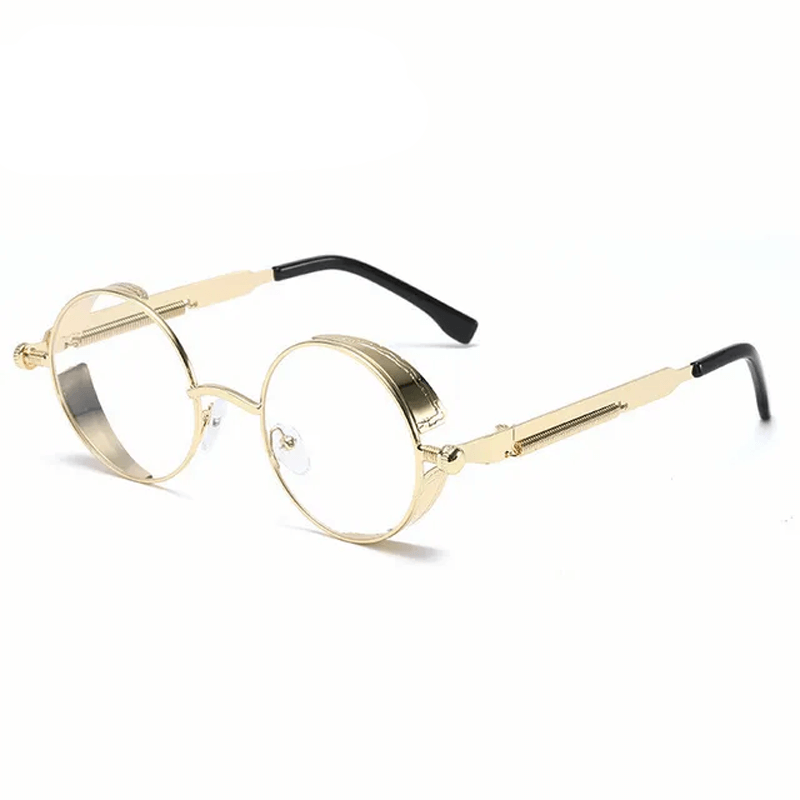 Metalowe okulary przeciwsłoneczne w stylu steampunk