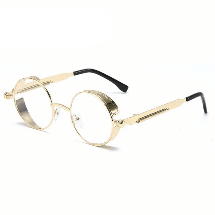 Metalowe okulary przeciwsłoneczne w stylu steampunk