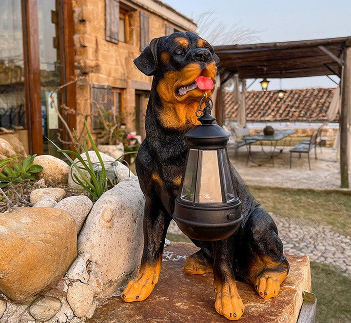 Lampa Carvallo Trädgårdhund | Ręcznie robiona i odporna na warunki atmosferyczne | Automatyczne światło | Model BellaLu