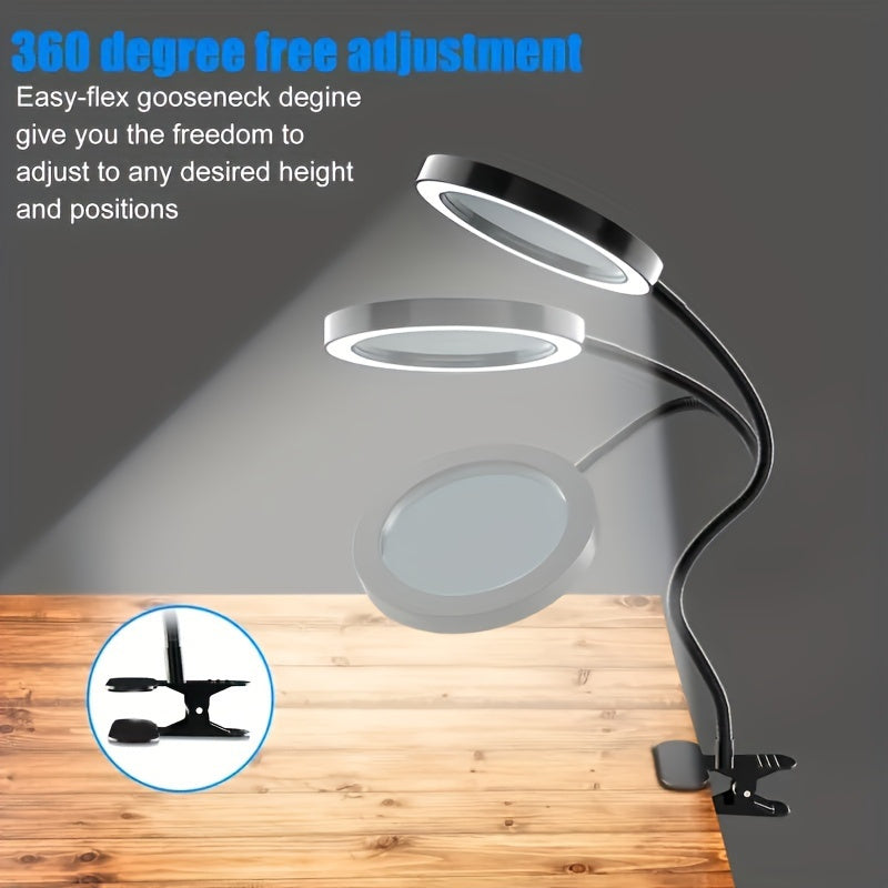 Lampa powiększająca LED z klipsem – Idealna do pracy bez rąk i precyzyjnych zadań